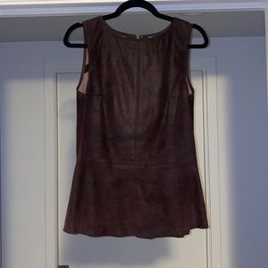 DL1961 Rory Peplum Top Leather